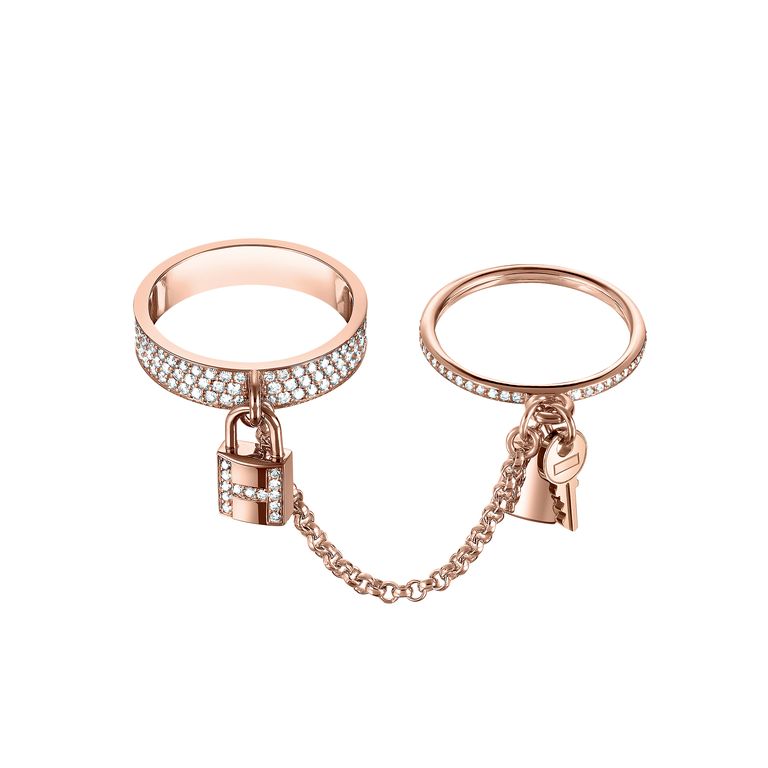 [Together Jewelry]HM KELLY CLOCHETTE DOUBLE RING IN  WITH DIAMONDS