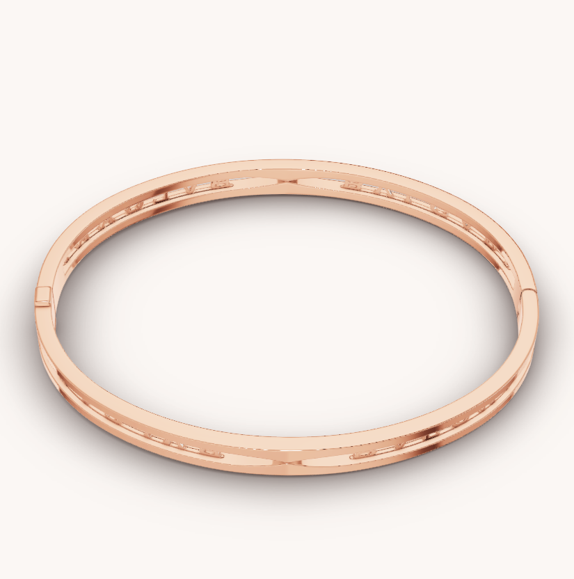 [Together Jewelry]ZERO 1 SPIRAL LOGO PINK GOLD BRACELET