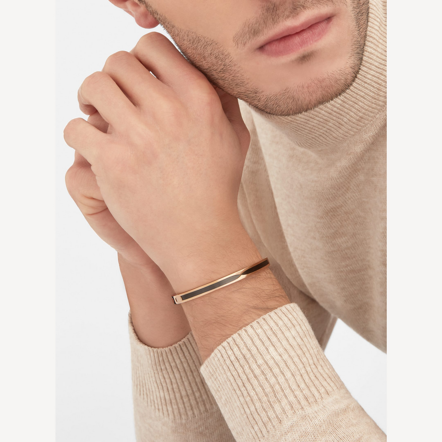 [Together Jewelry]ZERO 1 PINK GOLD WITH BLACK CERAMIC BRACELET