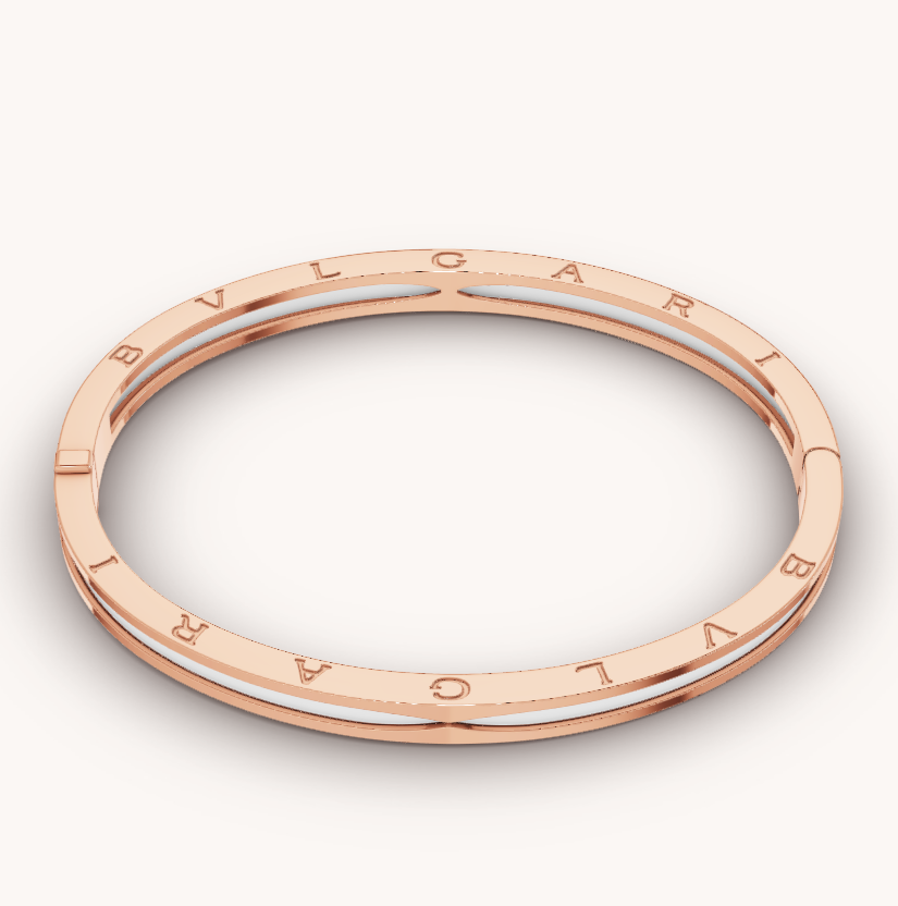 [Together Jewelry]ZERO 1 PINK GOLD WITH WHITE CERAMIC BRACELET