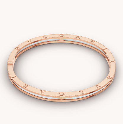 [Together Jewelry]ZERO 1 PINK GOLD WITH WHITE CERAMIC BRACELET