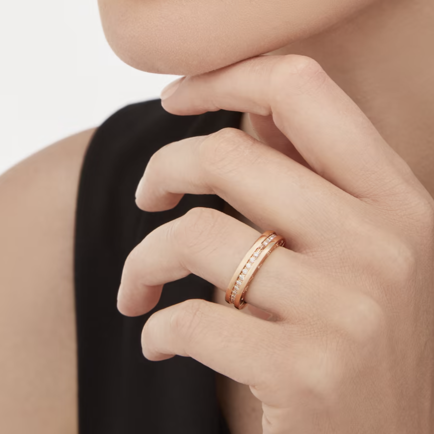 [Together Jewelry]ZERO 1 ONE-BAND PAVED DIAMONDS ON THE SPIRAL RING