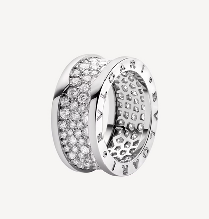 [Together Jewelry]ZERO 1 WITH PAVED DIAMONDS ON THE SPIRAL RING