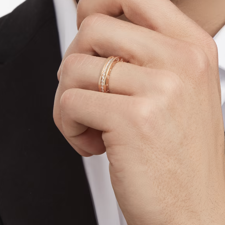 [Together Jewelry]ZERO 1 ONE-BAND PAVED DIAMONDS ON THE SPIRAL RING