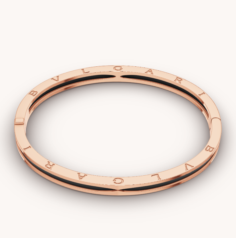 [Together Jewelry]ZERO 1 PINK GOLD WITH BLACK CERAMIC BRACELET