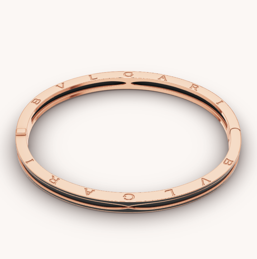 [Together Jewelry]ZERO 1 PINK GOLD WITH MATTE BLACK CERAMIC BRACELET