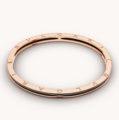[Together Jewelry]ZERO 1 PINK GOLD WITH MATTE BLACK CERAMIC BRACELET