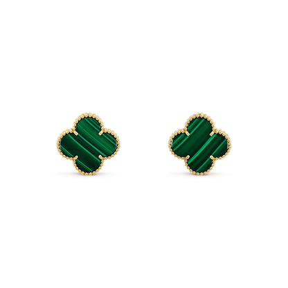 [Together]CLOVER MINI 9.5MM MALACHITE  EARRINGS