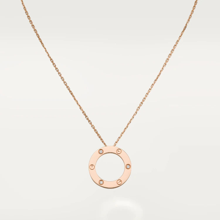 [Together Jewelry]LOVE NECKLACE 16MM 3 DIAMONDS