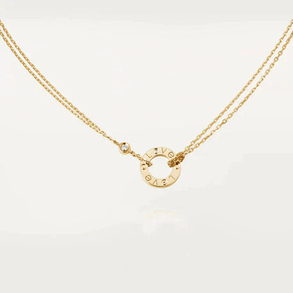 [Together Jewelry]LOVE NECKLACE 16MM 2 DIAMONDS