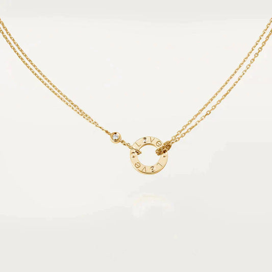 [Together Jewelry]LOVE NECKLACE 16MM 2 DIAMONDS