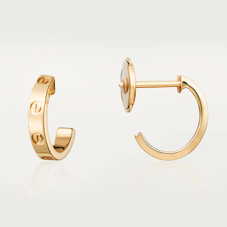 [Together Jewelry]LOVE EARRINGS 2.65MM PINK GOLD