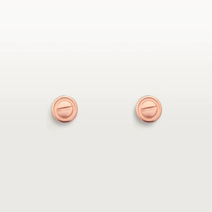 [Together Jewelry]LOVE EARRINGS PINK GOLD 10MM