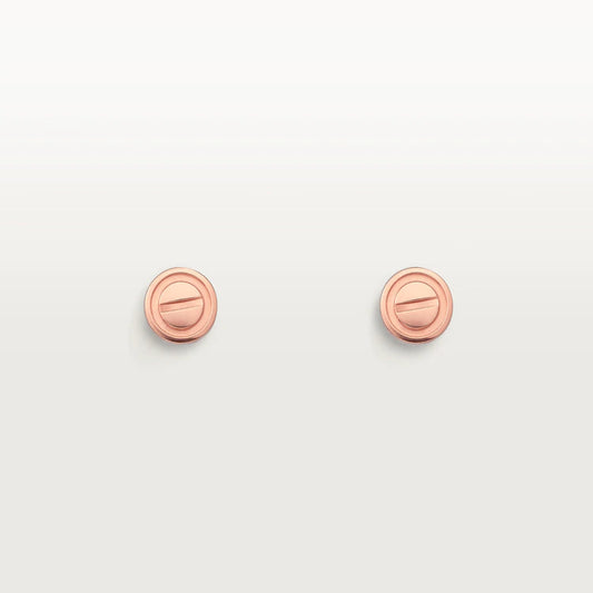 [Together Jewelry]LOVE EARRINGS PINK GOLD 10MM