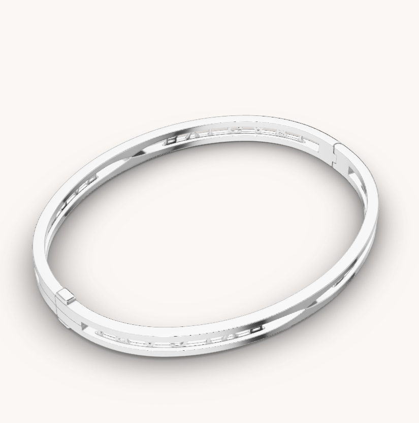 [Together Jewelry]ZERO 1 SPIRAL LOGO SILVER BRACELET