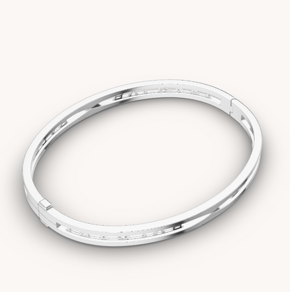 [Together Jewelry]ZERO 1 SPIRAL LOGO SILVER BRACELET