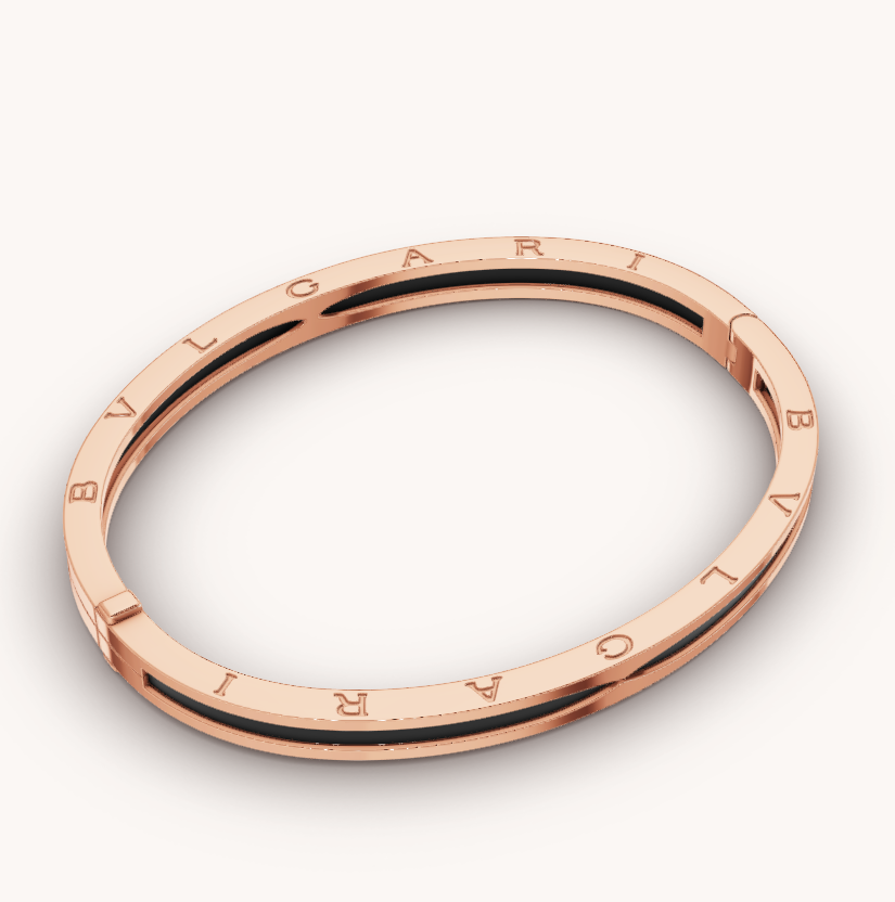 [Together Jewelry]ZERO 1 PINK GOLD WITH BLACK CERAMIC BRACELET
