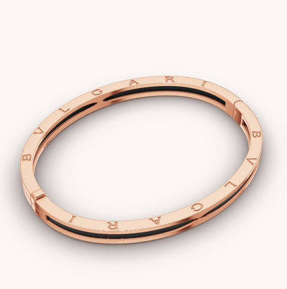 [Together Jewelry]ZERO 1 PINK GOLD WITH BLACK CERAMIC BRACELET