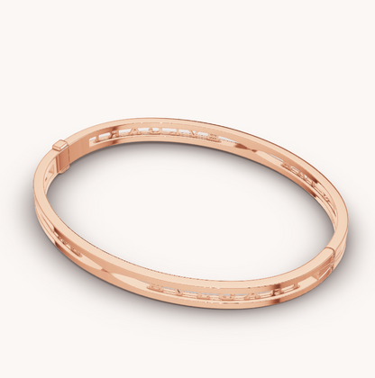 [Together Jewelry]ZERO 1 SPIRAL LOGO PINK GOLD BRACELET