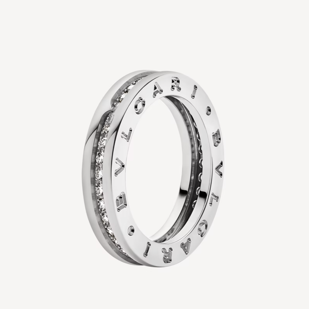 [Together Jewelry]ZERO 1 ONE-BAND PAVED DIAMONDS ON THE SPIRAL RING