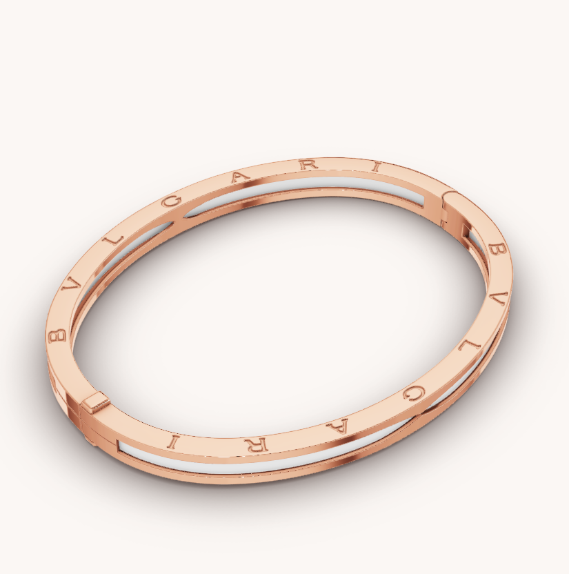 [Together Jewelry]ZERO 1 PINK GOLD WITH WHITE CERAMIC BRACELET