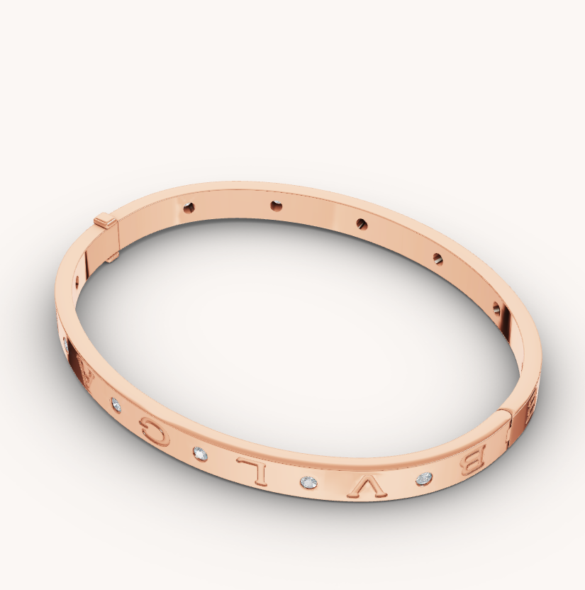 [Together Jewelry]ZERO 1 PINK GOLD 12 DIAMONDS BRACELET