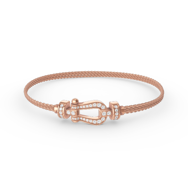 [Together Jewelry]FORCE SMALL HORSESHOE  DIAMOND CHAIN ROPE BRACELET