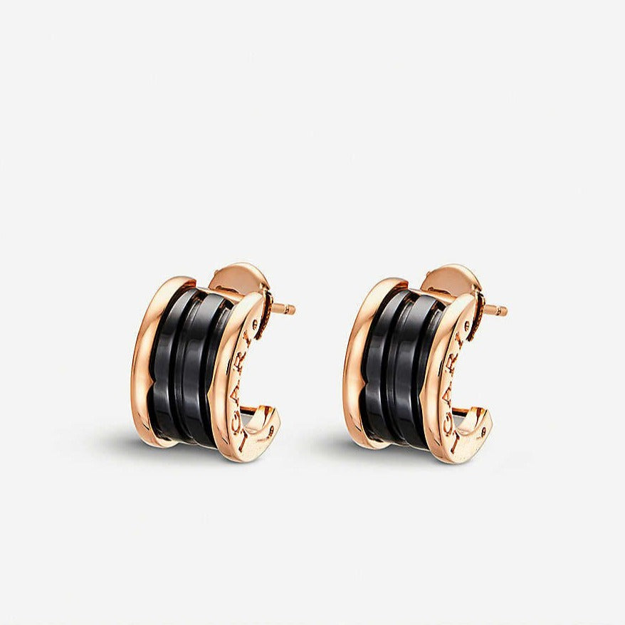 [Together Jewelry]ZERO 1 PINK GOLD CERAMIC EARRINGS