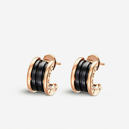 [Together Jewelry]ZERO 1 PINK GOLD CERAMIC EARRINGS