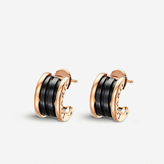 [Together Jewelry]ZERO 1 PINK GOLD CERAMIC EARRINGS