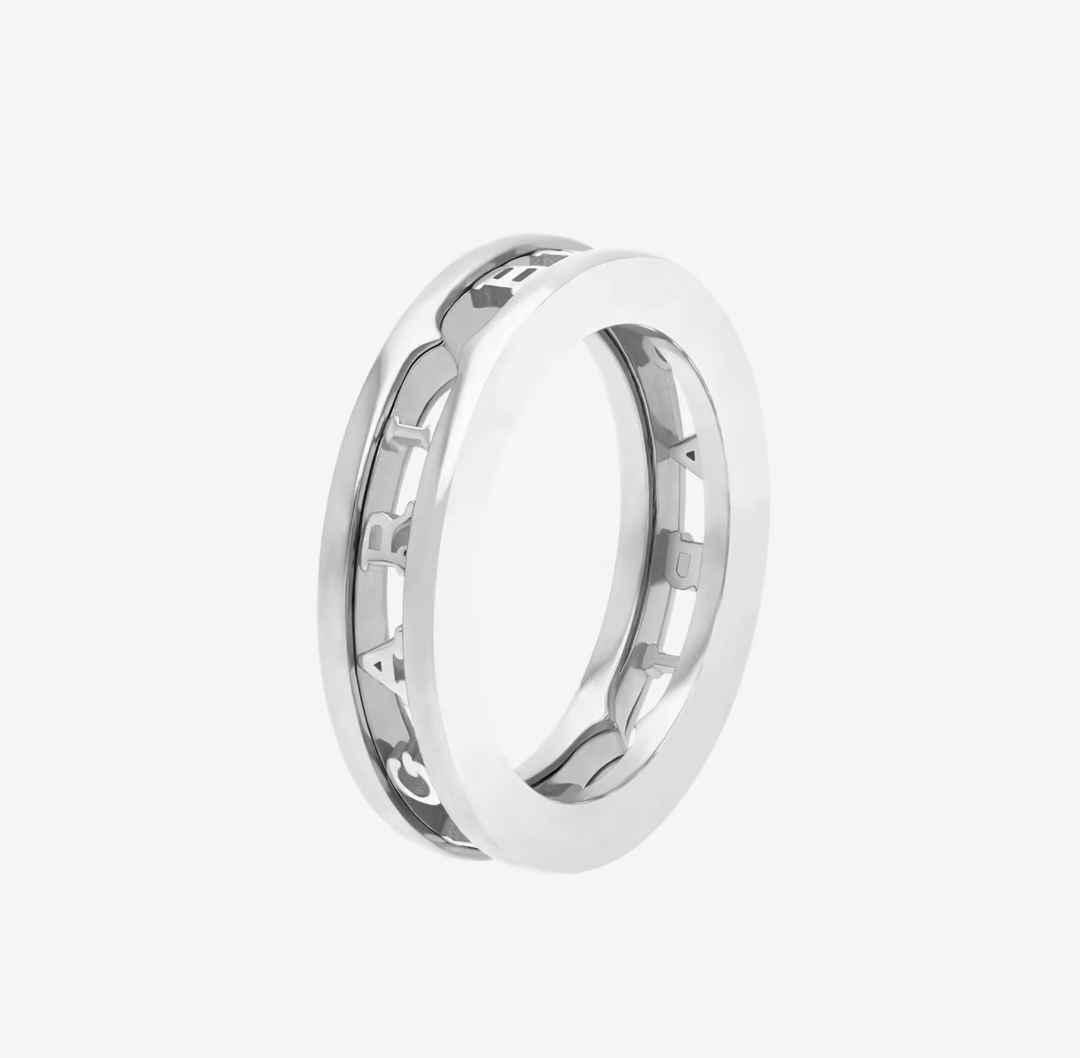 [Together Jewelry]ZERO 1 ONE-BAND WITH OPENWORK LOGO SPIRAL RING