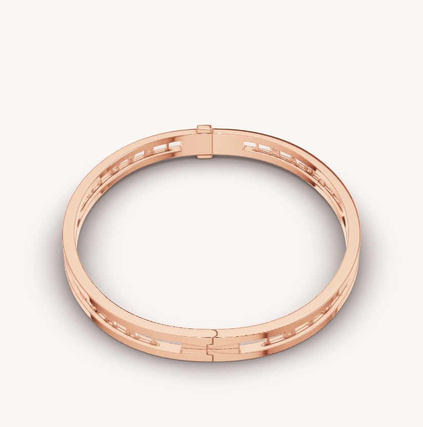 [Together Jewelry]ZERO 1 SPIRAL LOGO PINK GOLD BRACELET