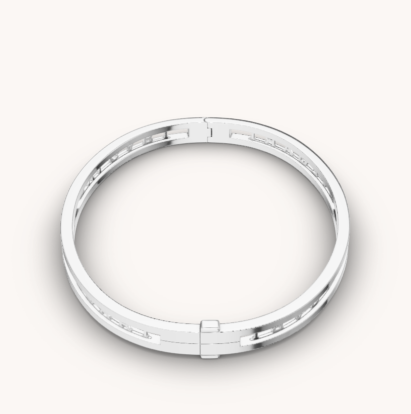 [Together Jewelry]ZERO 1 SPIRAL LOGO SILVER BRACELET
