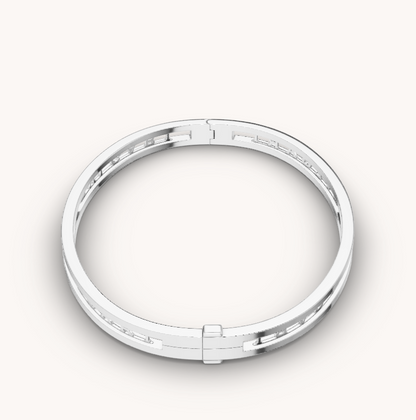 [Together Jewelry]ZERO 1 SPIRAL LOGO SILVER BRACELET