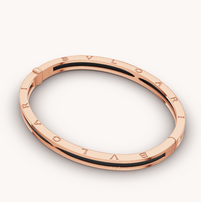 [Together Jewelry]ZERO 1 PINK GOLD WITH BLACK CERAMIC BRACELET