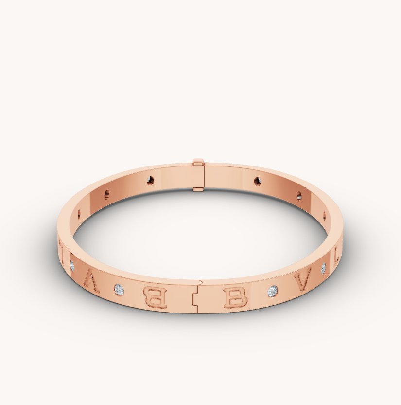 [Together Jewelry]ZERO 1 PINK GOLD 12 DIAMONDS BRACELET