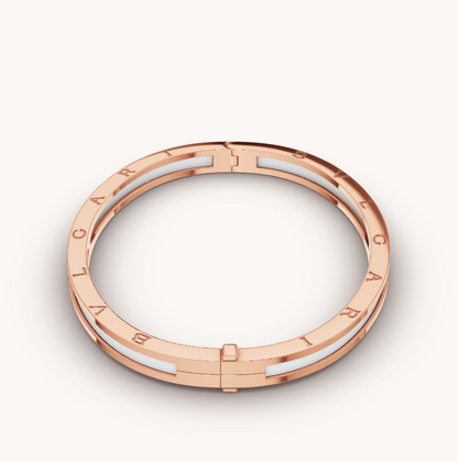 [Together Jewelry]ZERO 1 PINK GOLD WITH WHITE CERAMIC BRACELET