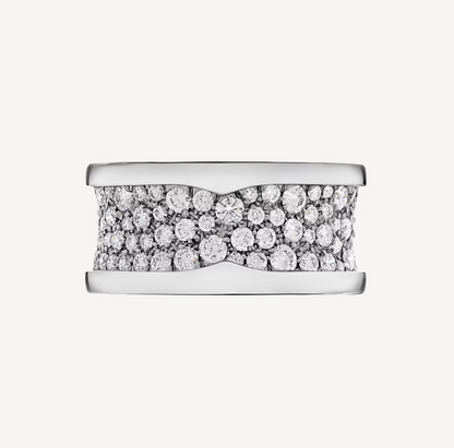 [Together Jewelry]ZERO 1 WITH PAVED DIAMONDS ON THE SPIRAL RING