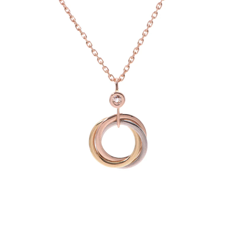[Together Jewelry]TRINITY SILVER GOLD PINK GOLD NECKLACE