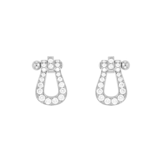 [Together Jewelry]FORCE 10 FULL DIAMOND STUD EARRINGS MINI MODEL