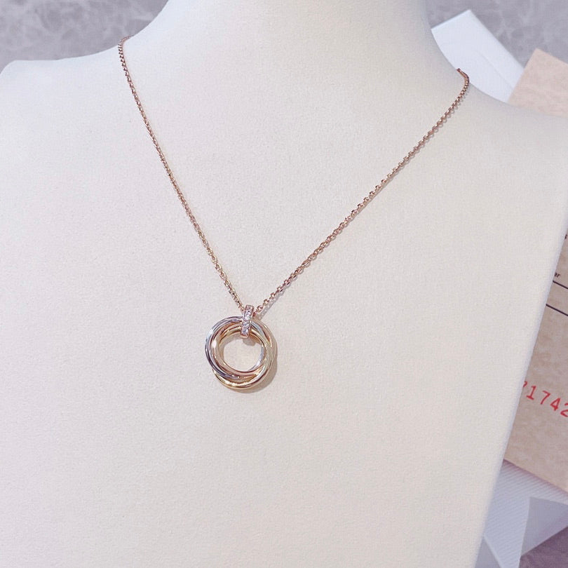 [Together Jewelry]TRINITY NECKLACE GOLD  DIAMONDS