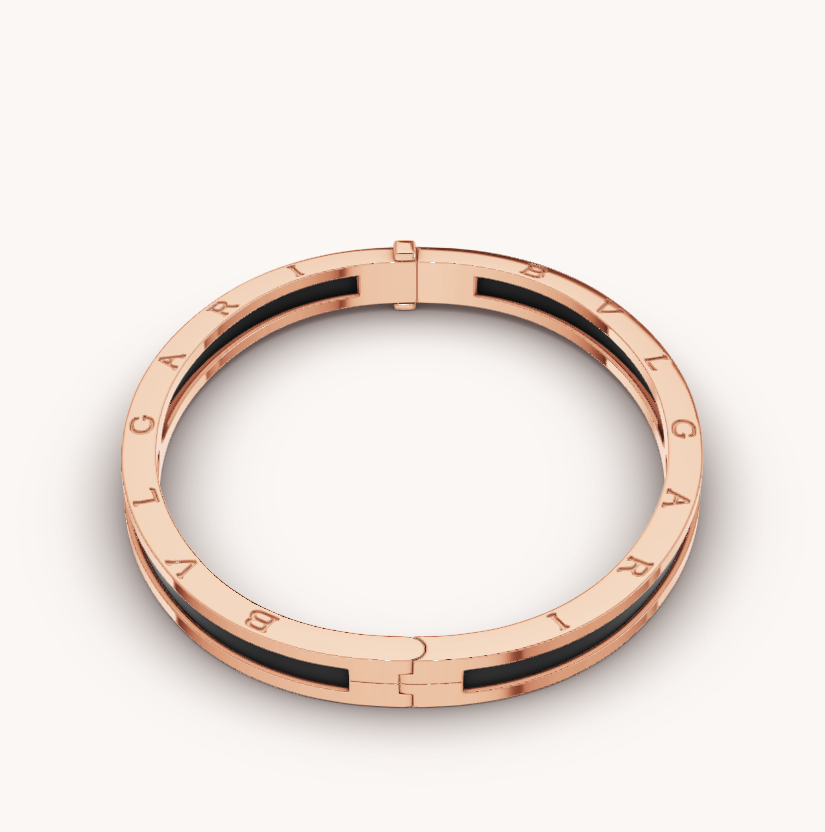 [Together Jewelry]ZERO 1 PINK GOLD WITH BLACK CERAMIC BRACELET