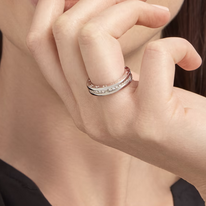 [Together Jewelry]ZERO 1 ONE-BAND PAVED DIAMONDS ON THE SPIRAL RING