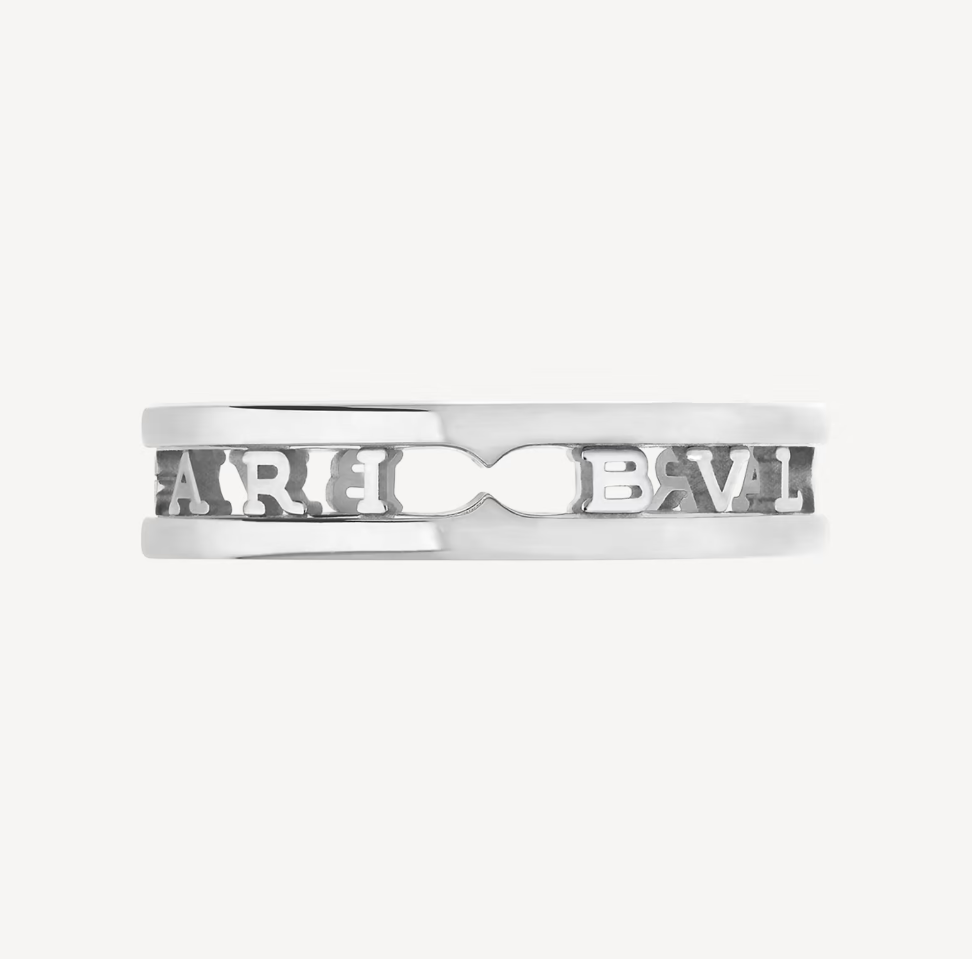 [Together Jewelry]ZERO 1 ONE-BAND WITH OPENWORK LOGO SPIRAL RING