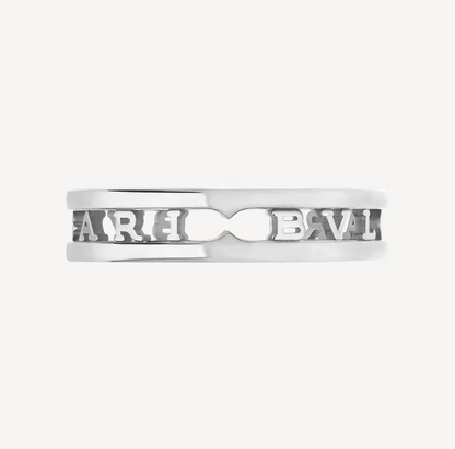 [Together Jewelry]ZERO 1 ONE-BAND WITH OPENWORK LOGO SPIRAL RING