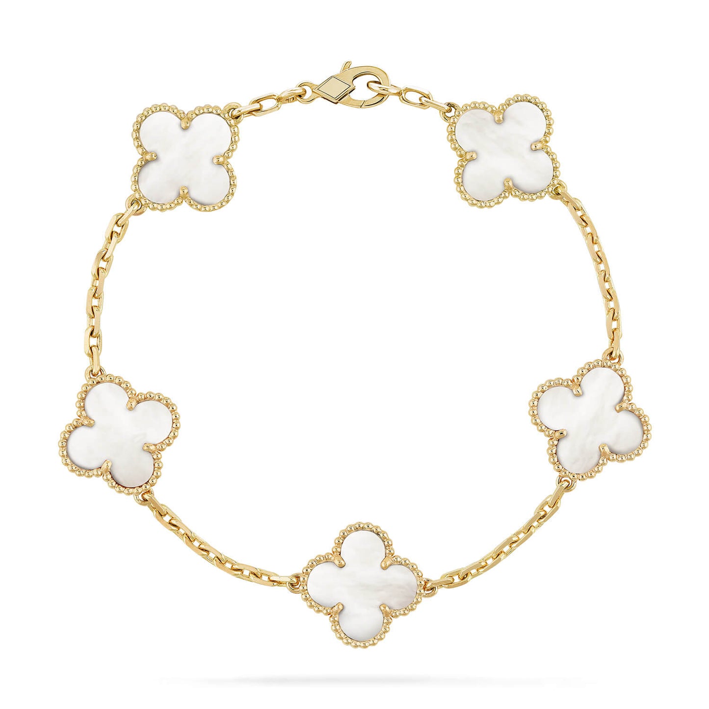 [Together]CLOVER  5 MOTIF WHITE MOP BRACELET