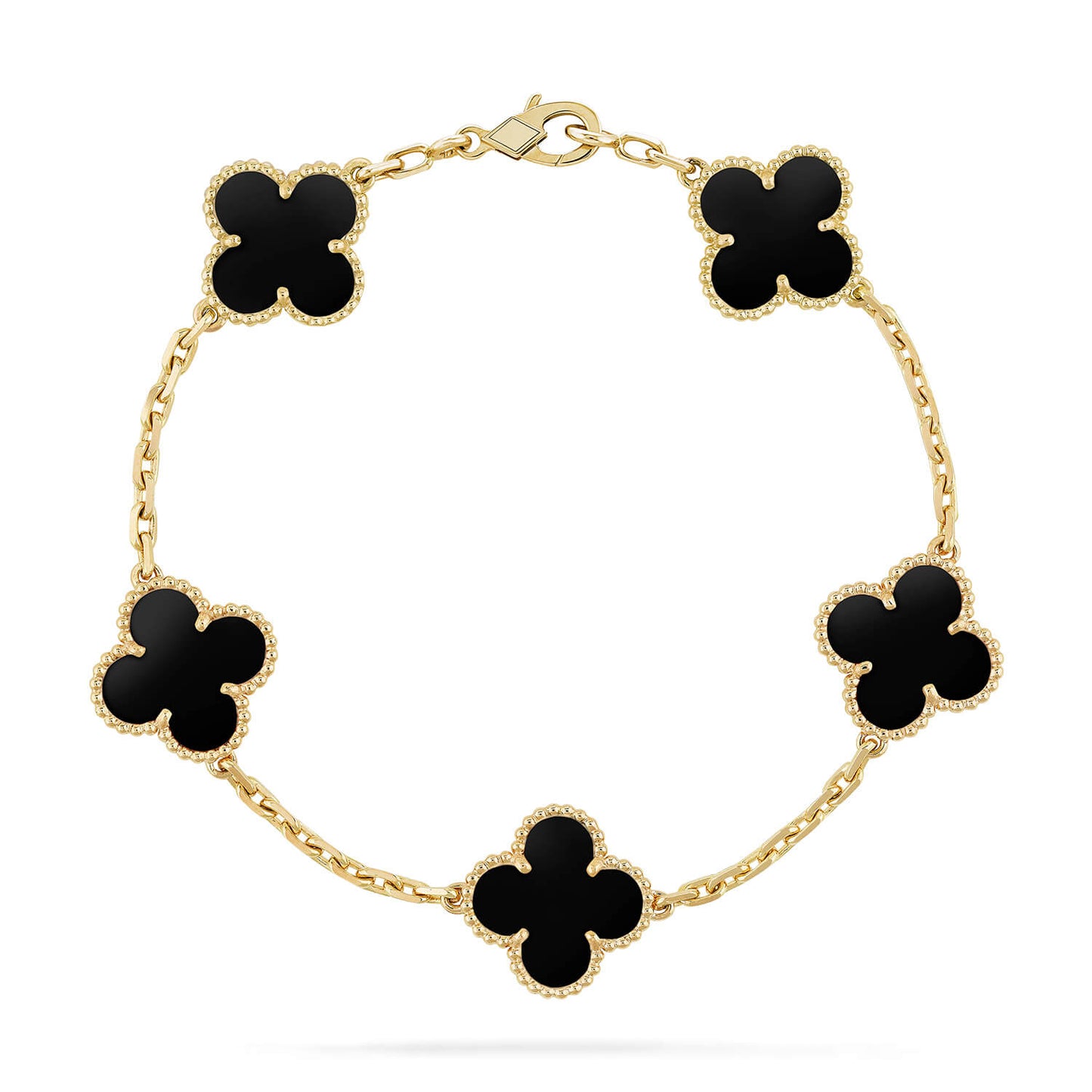 [Together]CLOVER  5 MOTIFS BLACK ONYX BRACELET