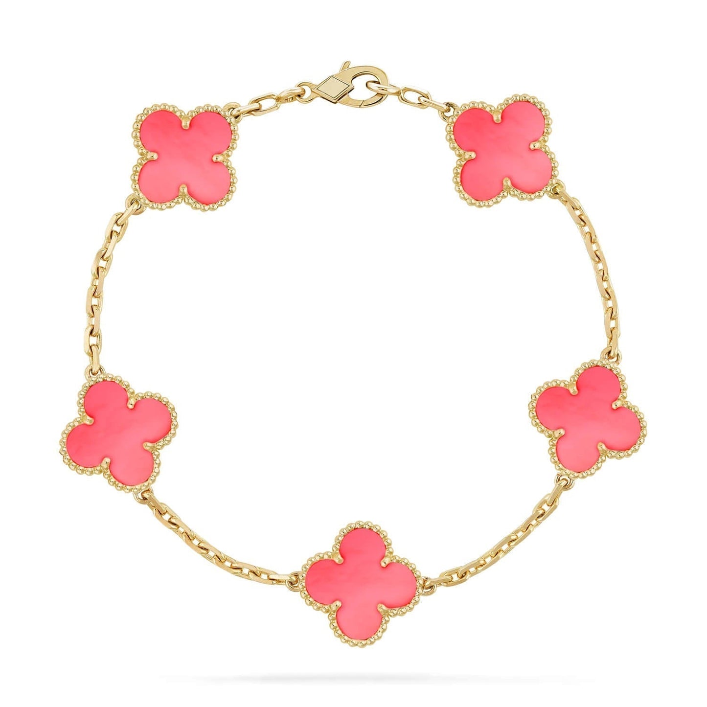 [Together]CLOVER 5 PINK MOP BRACELET