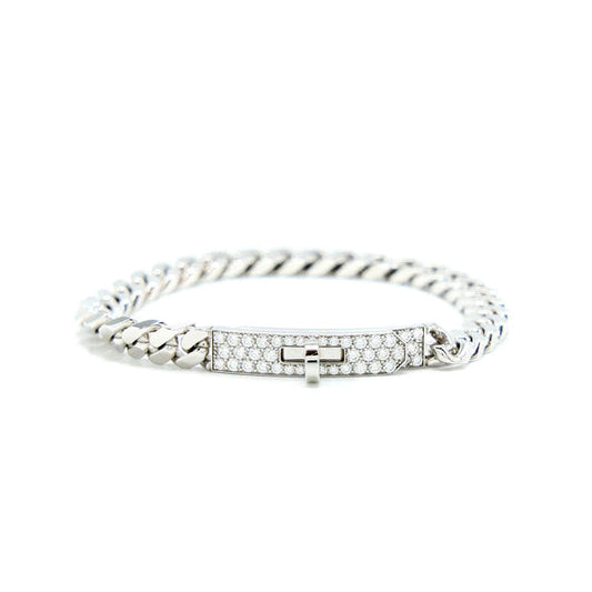 [Together Jewelry]KELLY CHAIN SILVER DIAMOND BRACELET