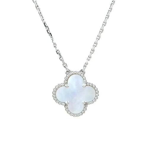 [Together]CLOVER  15MM WHITE MOTHER-OF-PEARL SILVER